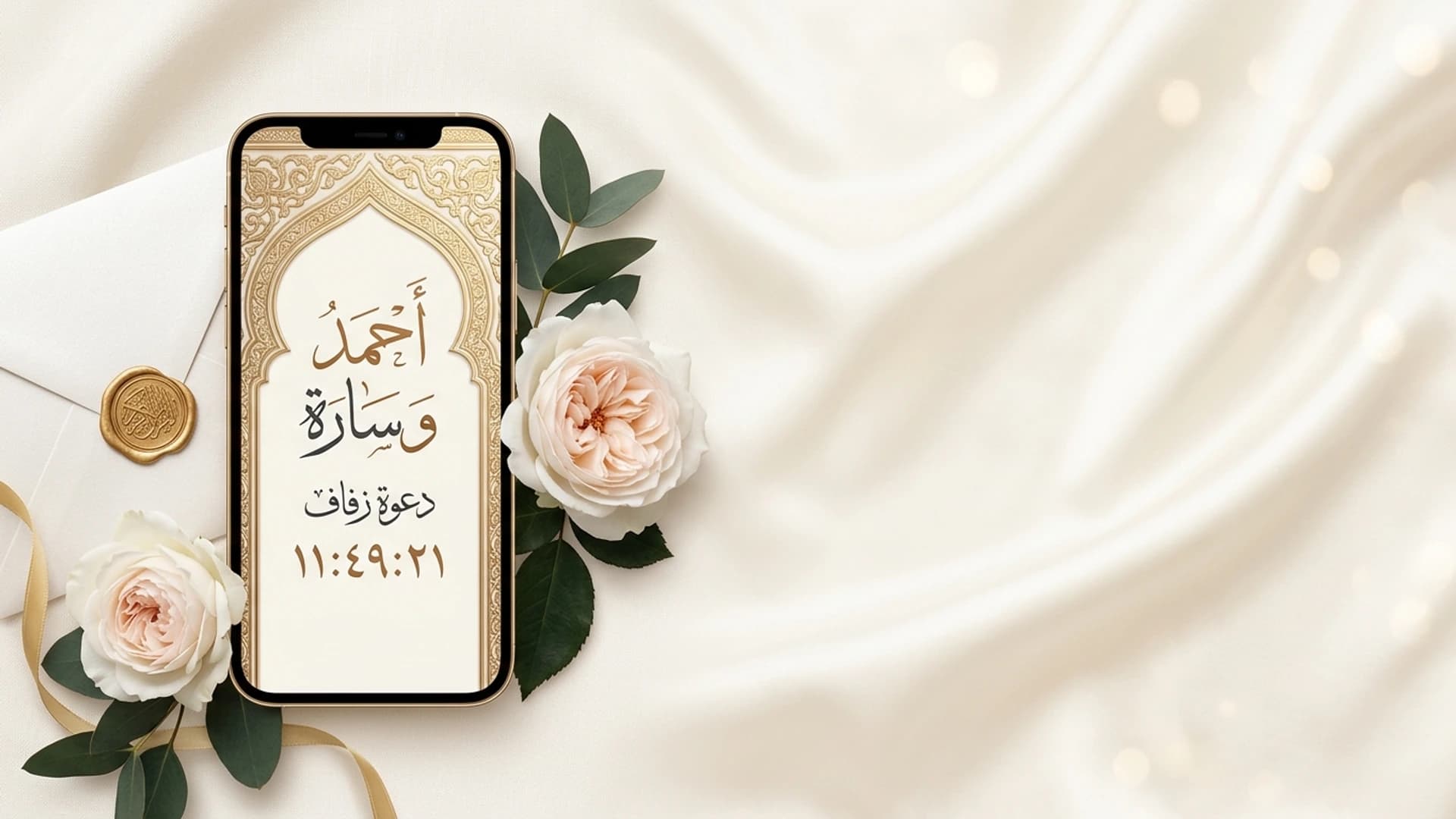 Zaffa Luxury Wedding Invitation Background - Light