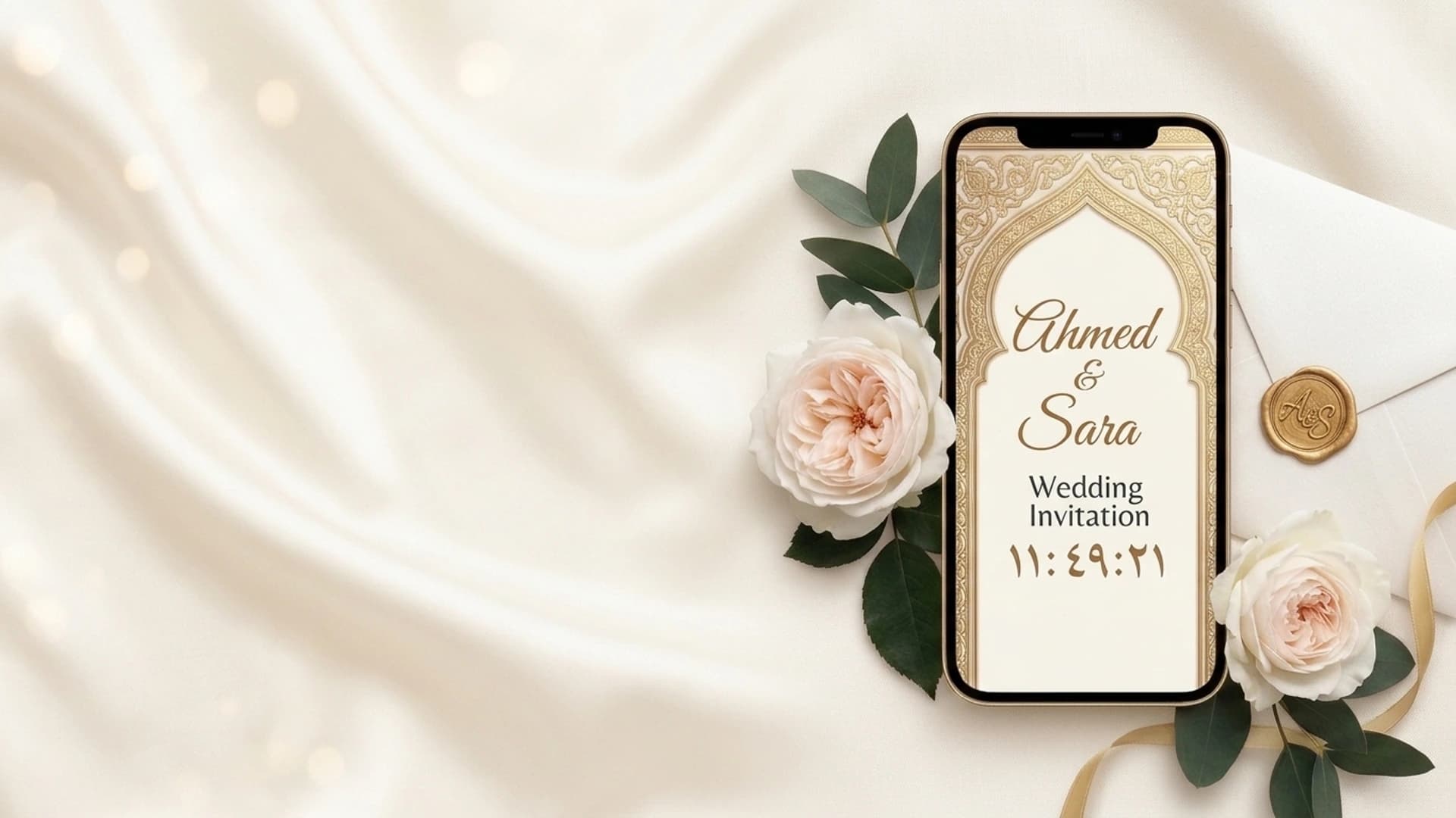 Zaffa Luxury Wedding Invitation Background - Light